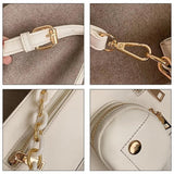 Ladies Crossbody Bag PU Leather Handbag Portable Shoulder Messenger Bag