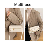 Ladies Crossbody Bag PU Leather Handbag Portable Shoulder Messenger Bag