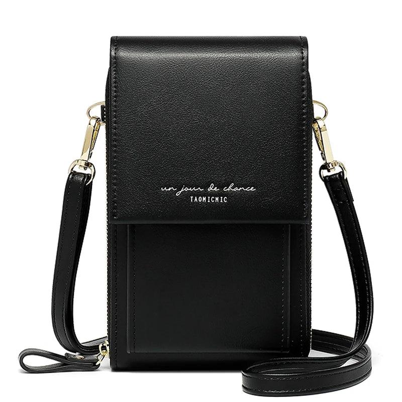 Women's PU Leather Touch Flap Crossbody Bag