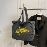 Large Capacity Denim Tote Handbag for Women