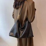 Large Soft Leather Crossbody Bag for Women High Shoulder Side Handbag