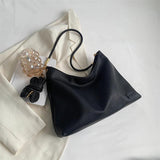 Large Soft Leather Crossbody Bag for Women High Shoulder Side Handbag