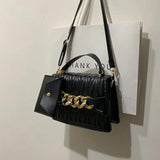 Purple Leather Crossbody Bag With Top Handle for Women