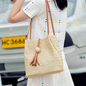 Bohemian Rattan Beach Crossbody Bag