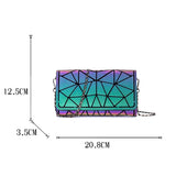 Geometric Evening Clutch Bag Chain Crossbody Shoulder Bag Handbag