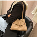 Belt Women Totes PU Leather Small Crossbody Shoulder Bags Winter Handbags