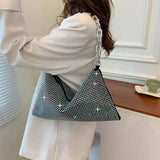 Diamonds Women Shoulder Bag Silver Evening Clutch Handbags