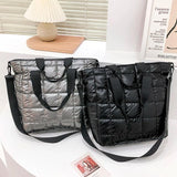 Nylon Cotton Soft Women Handbag Totes Warm Winter Female Large Capacity Crossbod
