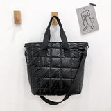 Nylon Cotton Soft Women Handbag Totes Warm Winter Female Large Capacity Crossbod