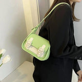 Summer Crossbody Bag Women's PU Leather Small Flap Handbag