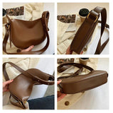 Vintage Square Shoulder Crossbody Bags for Women High Pu Leather Handbag