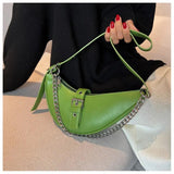 Women's Small Shoulder Bag Chain PU Leather Handbag