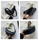 Women's Small Shoulder Bag Chain PU Leather Handbag