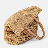 Square Hollow Straw Beach Crossbody Bag Rattan Shopping Handbags