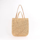 Square Hollow Straw Beach Crossbody Bag Rattan Shopping Handbags