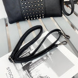 Punk Rivets Clutch Shoulder Bag Large Capacity Handbag Women's Purse