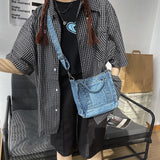 Denim Canvas Crossbody Women Bag Leisure Handbag Tote Shoulder Bag