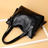 Buylor Women Handbag PU Leather Shoulder Bag Large Capacity Retro Messenger Bag