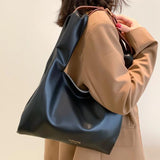 Winter Women Handbag Vintage PU Leather Shoulder Tote Shopping Bag Bolso