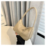 Solid Women Small Square Underarm Bag Lady Female Handbags
