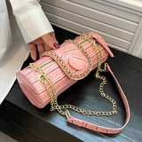 Barrel Shape Summer Handbag PU Leather Women's Shoulder Bag