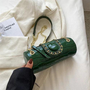 Barrel Shape Summer Handbag PU Leather Women's Shoulder Bag