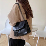 Vintage Shoulder Bag Chain Messenger Bags Soft Flap Shoulder Crossbody Pack