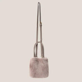 Soft Plush Women Handbags Female Japanese Bucket Bag Plush Crossbody bag