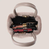 Soft Plush Women Handbags Female Japanese Bucket Bag Plush Crossbody bag