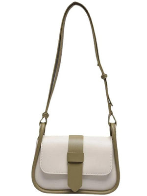 Contrast Bag Women Underarm Shoulder Crossbody Handbag Pu Leather