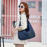 Vintage Soft Leather Tote Bag Women Shoulder Bag Casual Handbag