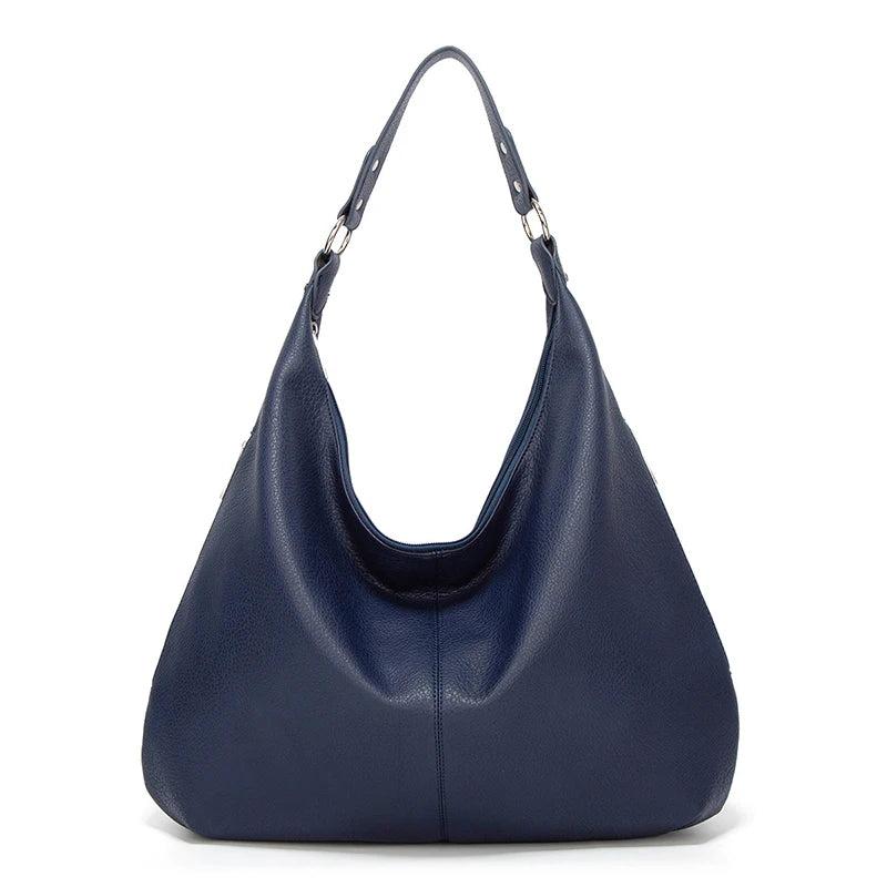 Vintage Soft Leather Tote Bag Women Shoulder Bag Casual Handbag