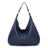 Vintage Soft Leather Tote Bag Women Shoulder Bag Casual Handbag