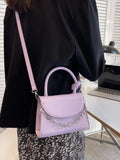 Square Casual Handbag Women's Crossbody Bags Pu Leather Chain Shoulder Bag