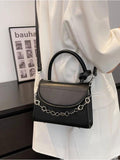 Square Casual Handbag Women's Crossbody Bags Pu Leather Chain Shoulder Bag