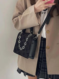 Retro Floral Shoulder Bag Leather Crossbody Tote for Women