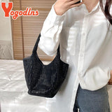 Diamond Bucket Bag Women Large Shoulder Handbag Casual Tote Armpit Bags