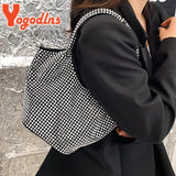 Diamond Bucket Bag Women Large Shoulder Handbag Casual Tote Armpit Bags