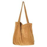 Stylish Corduroy Shoulder Bag for Women with Large Capacity