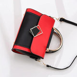 Contrast Shoulder Bag Women PU Leather Crossbody Bag