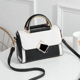 Contrast Shoulder Bag Women PU Leather Crossbody Bag