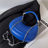 Vintage Leather Clutches Small Shoulder Bag Chain Crossbody Bag