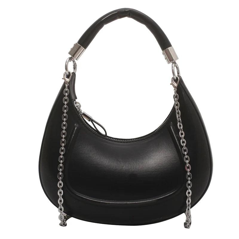 Vintage Leather Clutches Small Shoulder Bag Chain Crossbody Bag