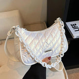Thick Chain Half Moon Crossbody Bag Women's Shoulder Handbag