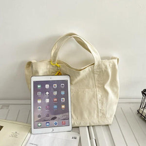 Canvas Casual Tote Bag for Women with Large Capacity