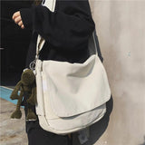 Women's Canvas Messenger Bag Large Capacity Solid Handbags