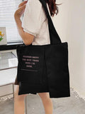 Canvas Casual Solid Tote Shoulder Bag for Women Large Capacity Handbag