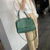 Large Capacity Ladies Frosted Retro Handbag Women's Shoulder Crossbody Bag