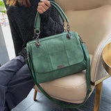 Large Capacity Ladies Frosted Retro Handbag Women's Shoulder Crossbody Bag