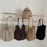Corduroy Single Shoulder Bag Large Tote Shopping Bag